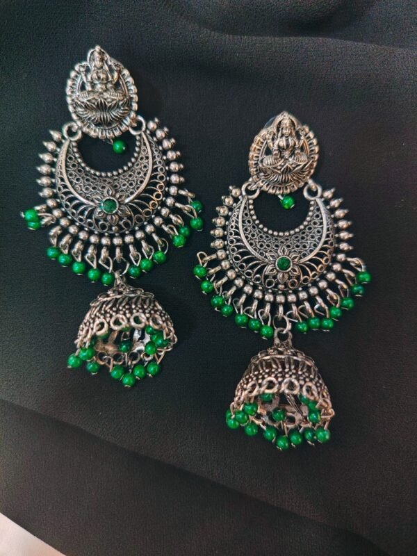 oxidized long earrings