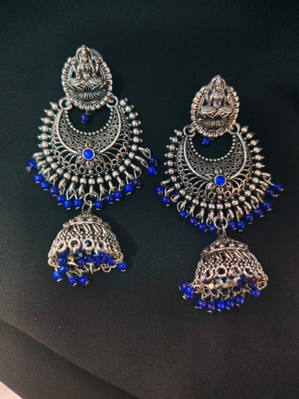 oxidized long earrings
