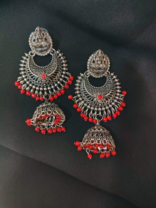 oxidized long earrings