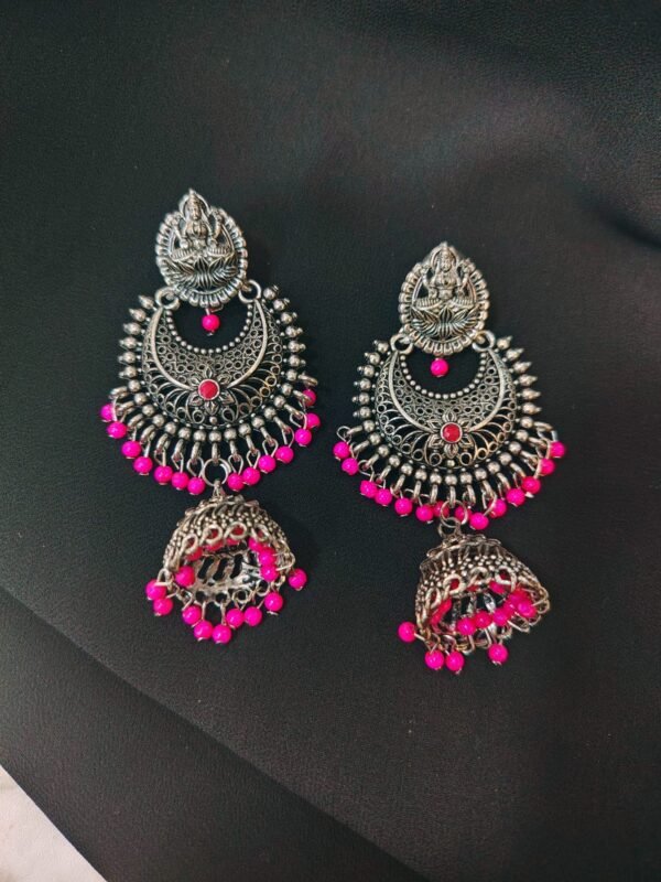 oxidized long earrings
